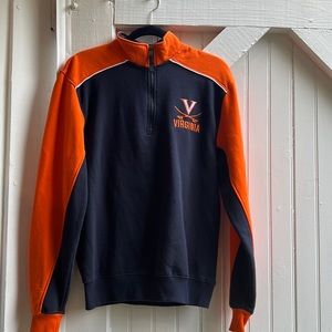 COPY - University of Virginia UVA logo 3/4 zip sweatshirt. Adult small.